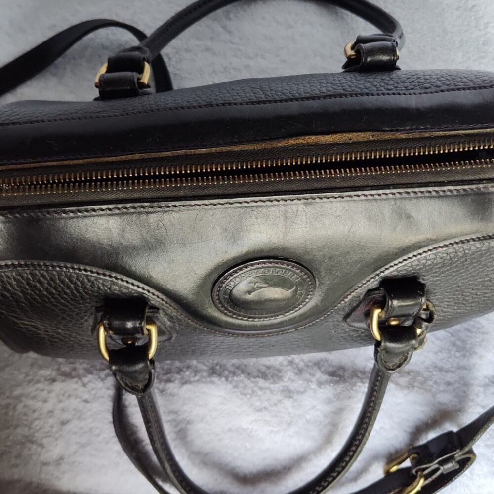 Dooney & Bourke Doctors Satchel Black Pebbled AWL Leather Satchel Handbag Purse - Picture 3 of 11